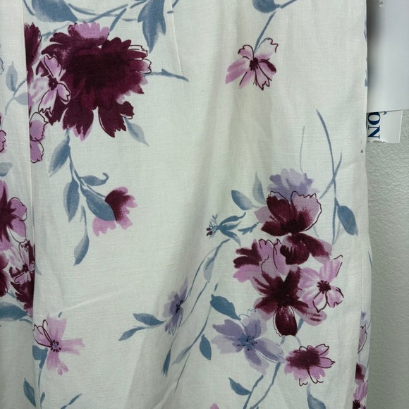 NWT Vintage Pendleton Floral Silk Linen Blend Lined High-Rise Pants Retro Office - Picture 6 of 10